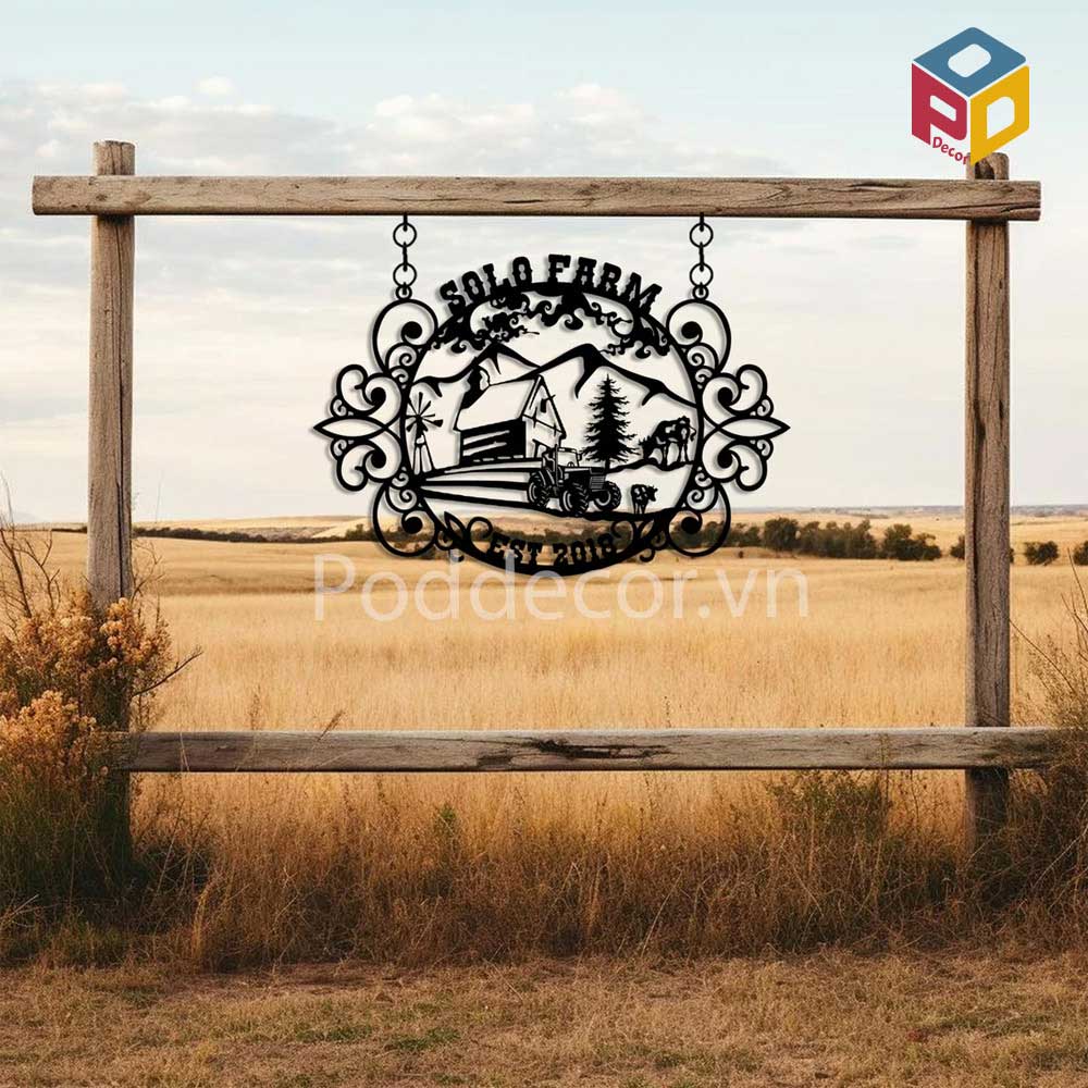 Bảng trang trí vườn MGD03 bằng kim loại