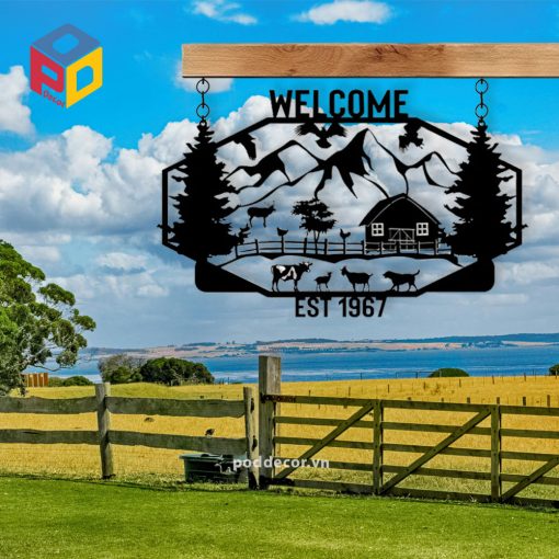 Bảng welcome bằng thép