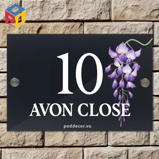 Bảng số nhà thép SHN04 - Steel house number plate SHN04