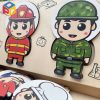 Đồ chơi ráp hình Bộ sưu tập đồng phục các ngành nghề Children's puzzle toys Collection of professional uniforms PT03-2