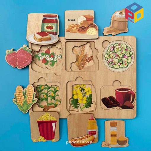 Đồ chơi ghép hình thực phẩm PT11 - Đồ chơi giáo dục