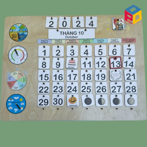 Giáo cụ Montessori mầm non Lịch để bàn MP05