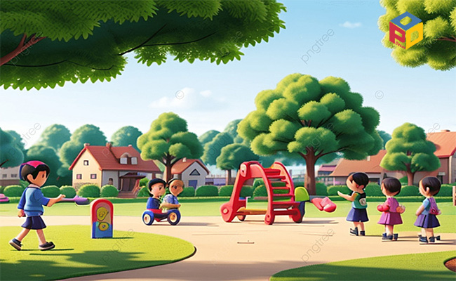 Sân chơi là nơi trẻ có thể thỏa sức sáng tạo