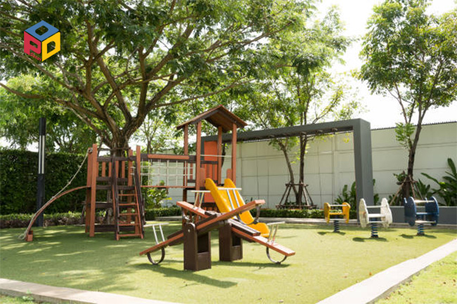 Trang trí sân trường mầm non theo hướng xanh mở