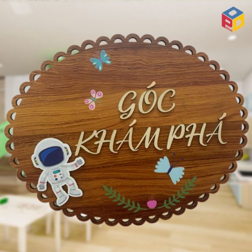 Biển góc lớp hình Elip trang trí góc khám phá