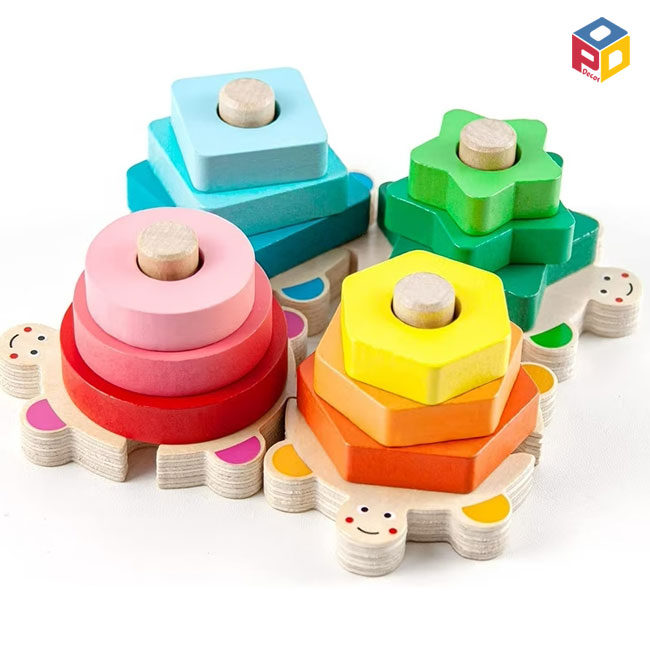 Tự làm hoặc đặt mua các hình khối cơ bản nhiều màu sắc cho bé