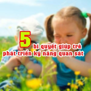 bí quyết giúp trẻ mầm non phát triển kỹ năng quan sát