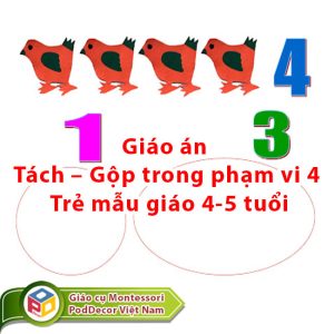 Giáo án "Tách – Gộp trong phạm vi 4"