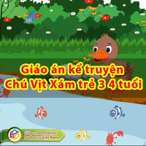 Giáo án truyện Chú Vịt Xám trẻ 3 4 tuổi