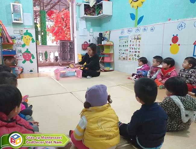 Một tiết học dạy nhận biết tập nói khối nhà trẻ tỉnh Vĩnh Phúc