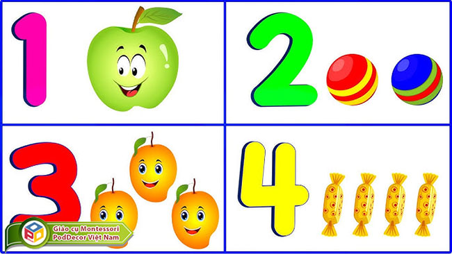 Cho trẻ làm quen với hình dạng và tên gọi chữ số